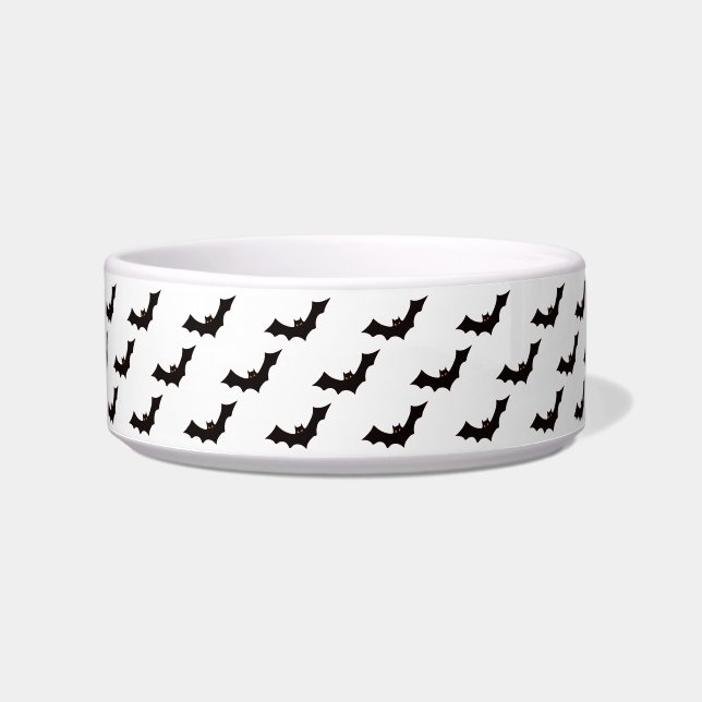 Écuelle Halloween, motif de chauves-souris, farce ou frian (Devant)