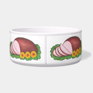 Écuelle Ham It Up Christmas Hams Funny Holiday Chien Bowl