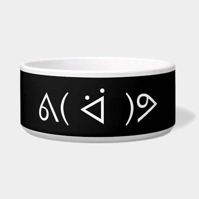 Écuelle Happy Gary ᕕ( ᐛ )Meme Emoticon Text Art (Devant)
