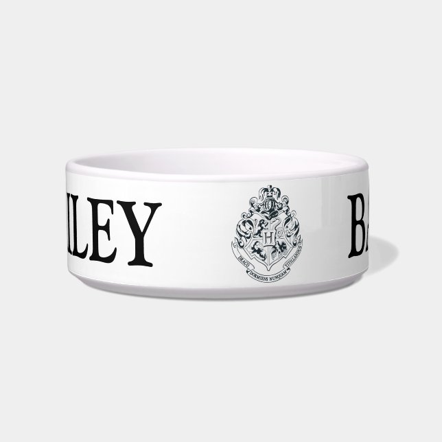 Écuelle Harry Potter | Blason de Poudlard - Noir et Blanc (Devant)