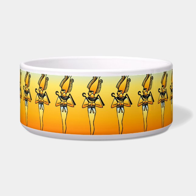 Écuelle Hiéroglyphes égyptiens Pet Bowl (Devant)