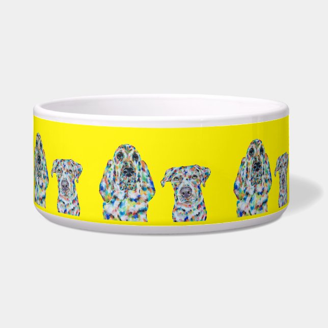 Écuelle Hound Dog and Labrador Dog Bowl (Devant)