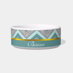 Écuelle Huile d'argent et ZigZag Turquoise