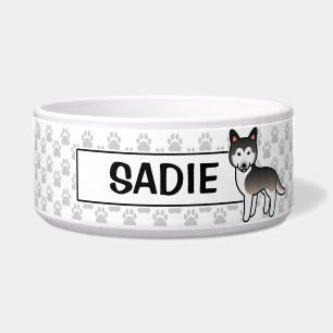 Écuelle Husky Sibérien de dessin animé Gris Loup
