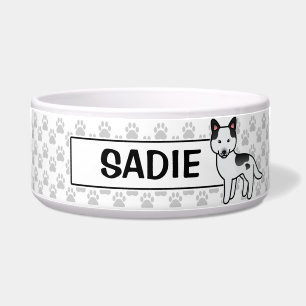 Écuelle Husky sibérien pie noir dessin animé