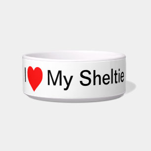 Écuelle I <3 My Sheltie Dog Bowl