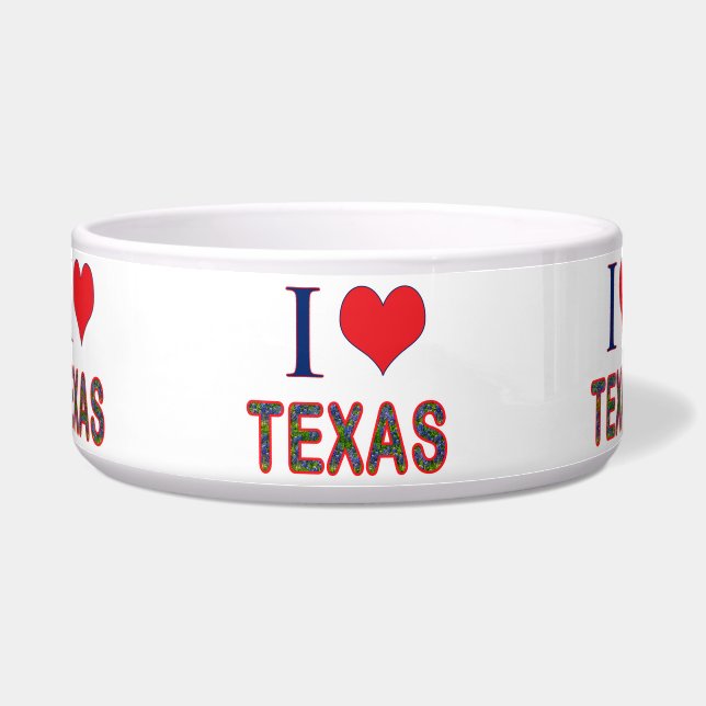 Écuelle I (Coeur) Love Texas Bluebonnet (Devant)