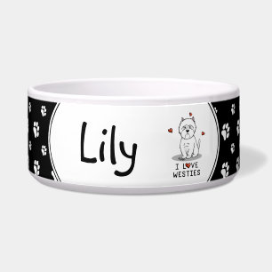 Écuelle I Love Westies - West Highland White Terriers