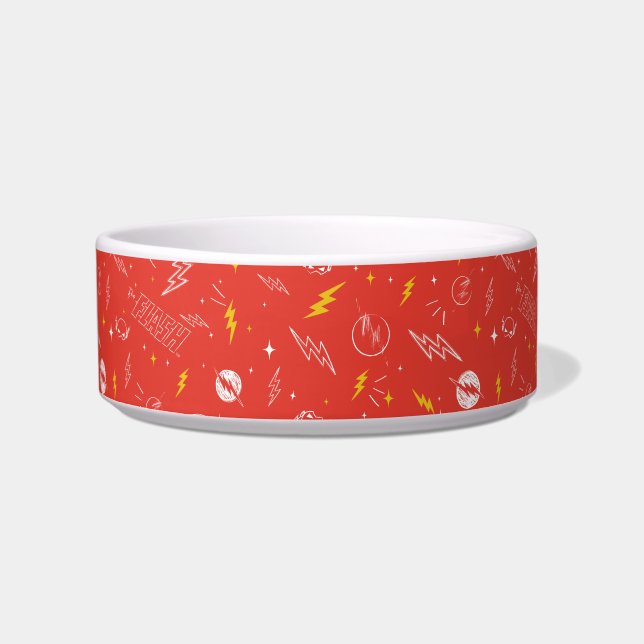 Écuelle Icône de la foudre Flash et motif doodle (Devant)