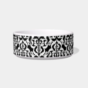 Écuelle Ikat Moorish Damask - blanc et noir