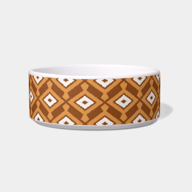 Écuelle Ikat Motif - Brown, rouille et crème (Gauche)