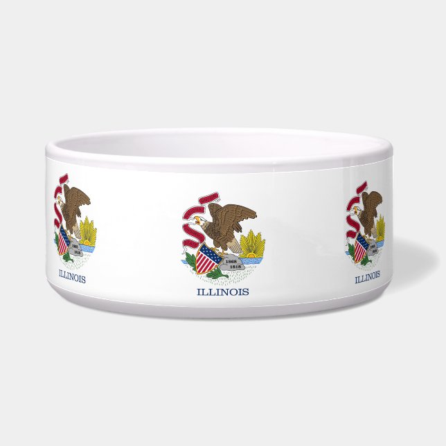 Écuelle Illinois State Flag Pet Bowl (Gauche)