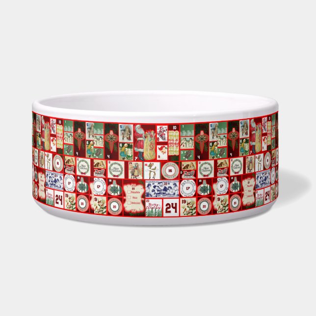 Écuelle Illustration Carrée de l'Avent Bloc de Noël (Devant)