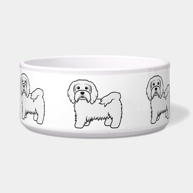 Écuelle Illustration de chien de dessin animé mignon Havan (Devant)