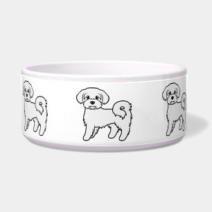Écuelle Illustration de chien de dessin animé mignon malta
