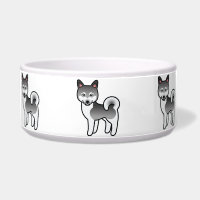 Illustration de chien Klee Kai d'Alaska gris en st