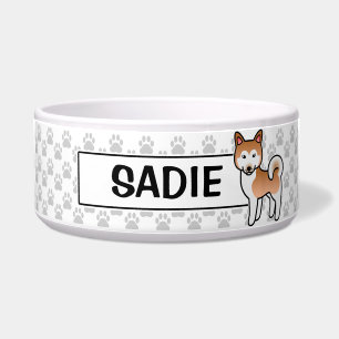 Écuelle Illustration de chien Malamute d'Alaska rouge et b