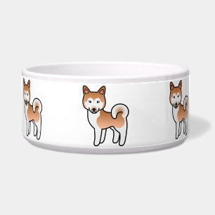 Écuelle Illustration de chien Malamute d'Alaska rouge et b
