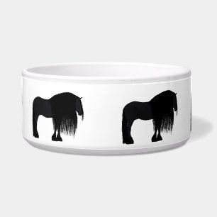Écuelle Illustration moderne du cheval friésien