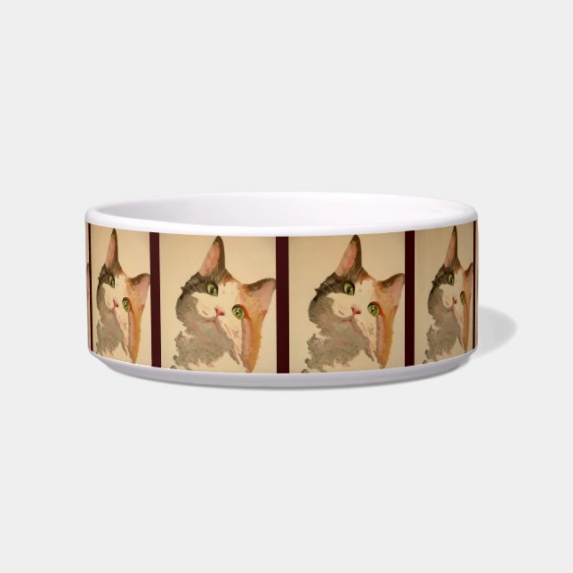 Écuelle I'm All Ears : Calico Cat Portrait (Devant)