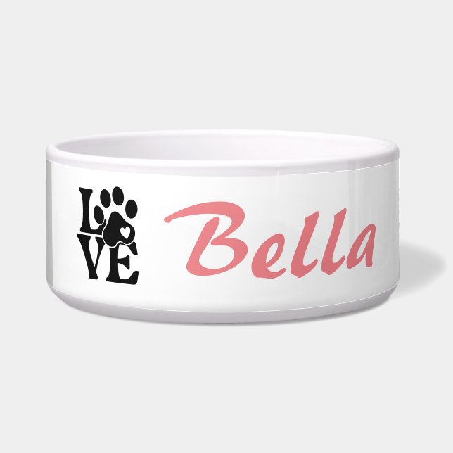 Écuelle Image customisée Aimer vous Pet Pawprint (Devant)