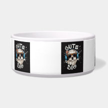IMAGE DE CHIEN CUTE,,, Céramique Pet Bowl