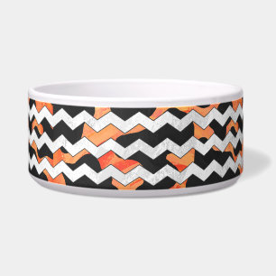 Écuelle Impression Chevron noir et orange de vache