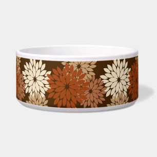 Écuelle Impression de kimono floral moderne, marron foncé