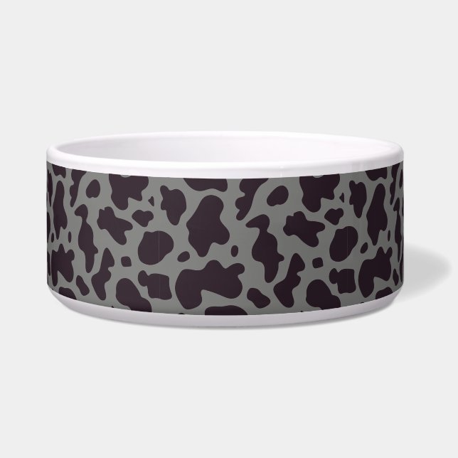 Écuelle Impression de motif de vache noire et grise (Devant)