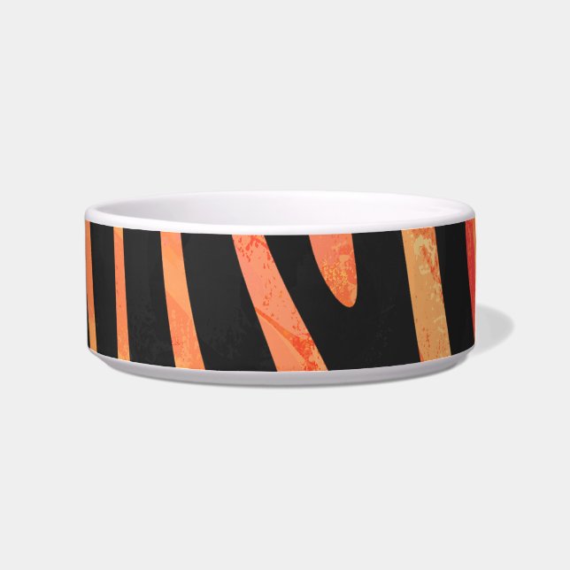 Écuelle Impression zèbre noir et orange (Droite)
