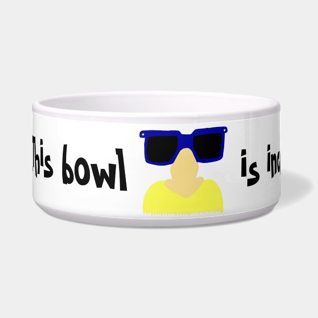 Écuelle Incognito Mustache & lunettes Boule pour animaux d (Devant)