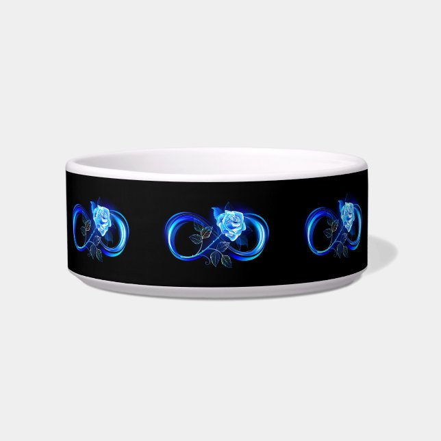Écuelle Infini lumineux avec rose bleue (Devant)