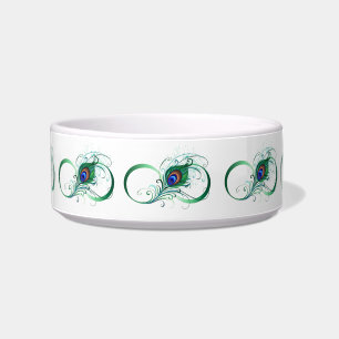 Écuelle Infinity Symbol with Peacock Feather