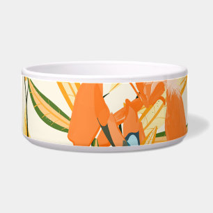 Écuelle Iris orange : motif floral transparent