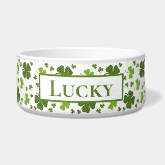 Écuelle Irish Personnalisé Grand Chien Bowl | Lucky