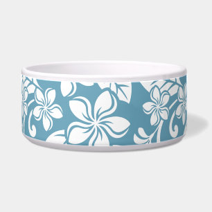 Écuelle ISLAND PLUMERIA (SLATE BLUE) Ceramic Pet Bowl
