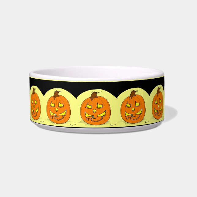 Écuelle Jack O' Lantern Medium Pet Bowl (Devant)