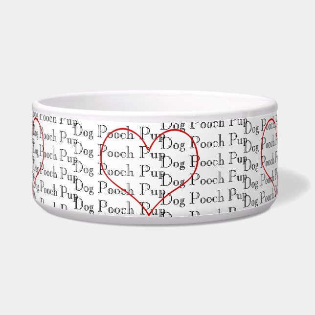 Écuelle J'Ai Le Coeur De Ma Poche De Chien. (Devant)
