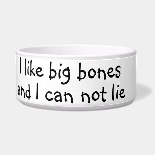 Écuelle J'Aime Big Bones Funny Humour Chien Chat Animal