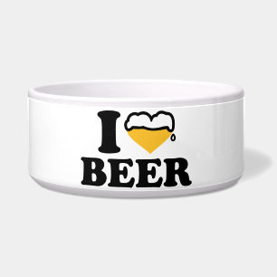 Écuelle J'aime le coeur de bière