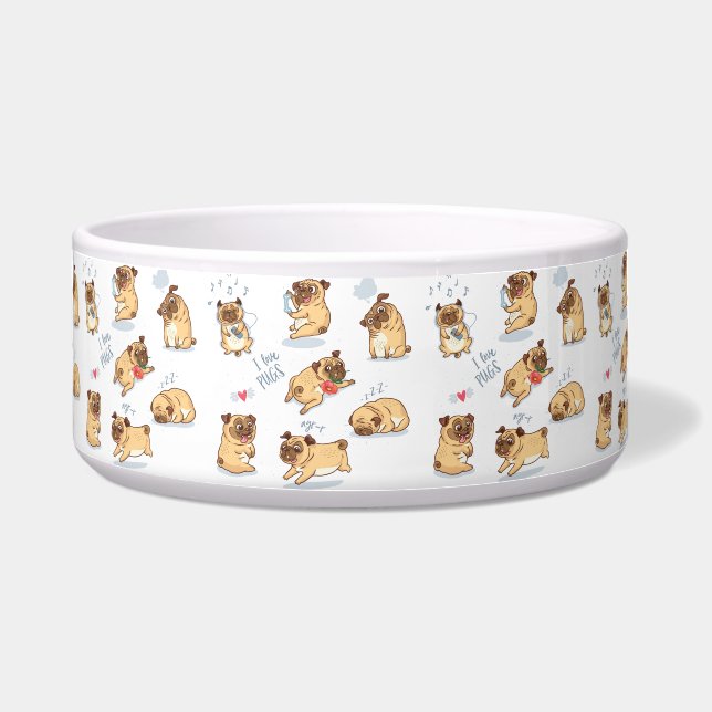 Écuelle J'aime les Carlins (Devant)