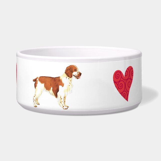 Écuelle J'aime mon espagnol gallois Springer (Devant)