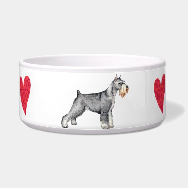 Écuelle J'aime mon Schnauzer standard (Droite)