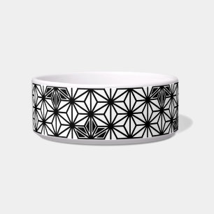 Écuelle Japonais Asanoha motif - blanc et noir