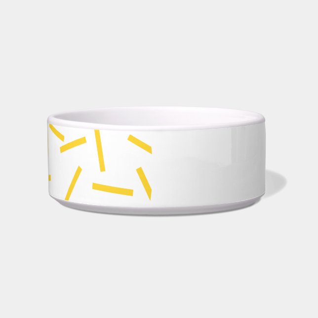 Écuelle Jaune, cool, moderne, art géométrique tendance (Devant)