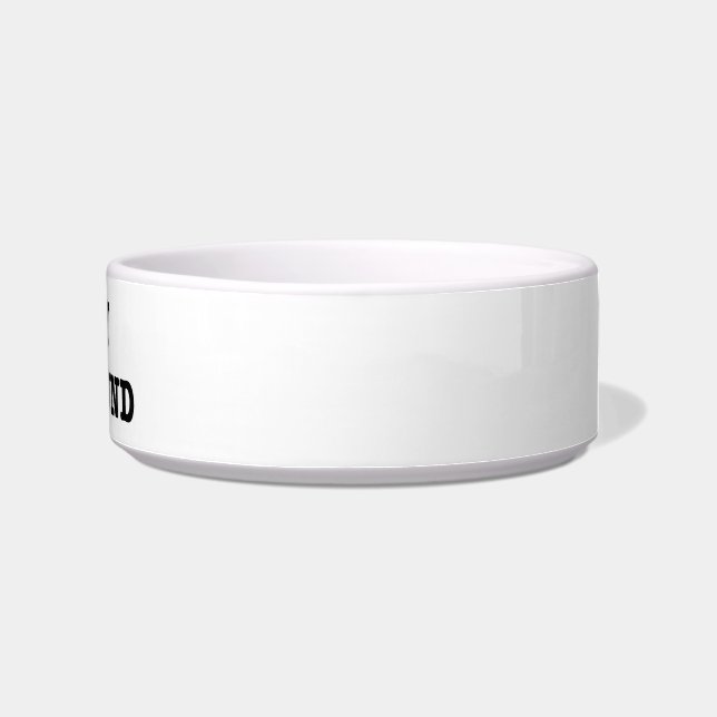 Écuelle Je Coeur Mon Dachshund Ceramic Pet Bowl (Droite)