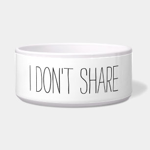 Écuelle Je ne partage pas le devis de chat de chien