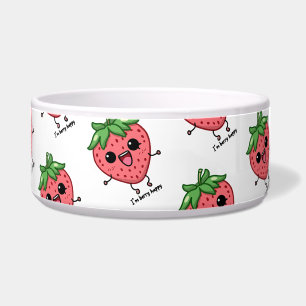Écuelle Je suis Berry Happy mignon saut de fraise kawaii