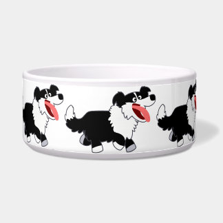 Écuelle Joli Cartoon Bordure Collie Pet Bowl