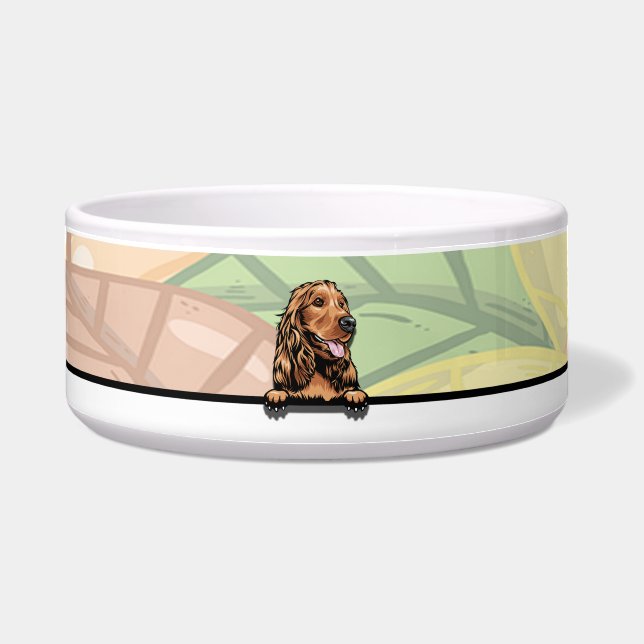 Écuelle Joli Cocker Spaniel qui regarde, nourriture ou boi (Devant)